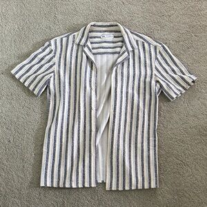 Zara Striped Short Sleeve Shirt